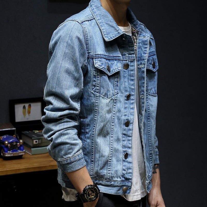 Street Style Slick Τζιν Μπουφάν