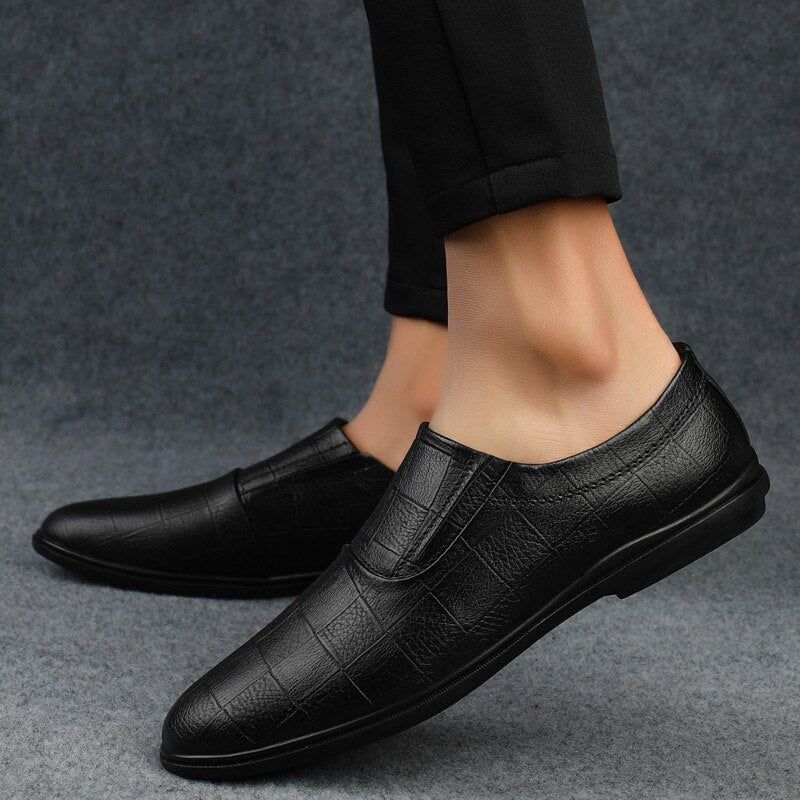 Μοκασίνια Slipons Από Γνήσιο Δέρμα