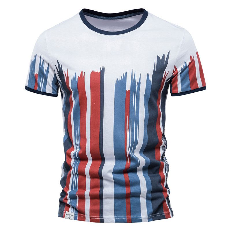 Σχεδιαστής Μπλουζάκι Από Βαμβάκι Ανδρικό T-shirt Στυλ D