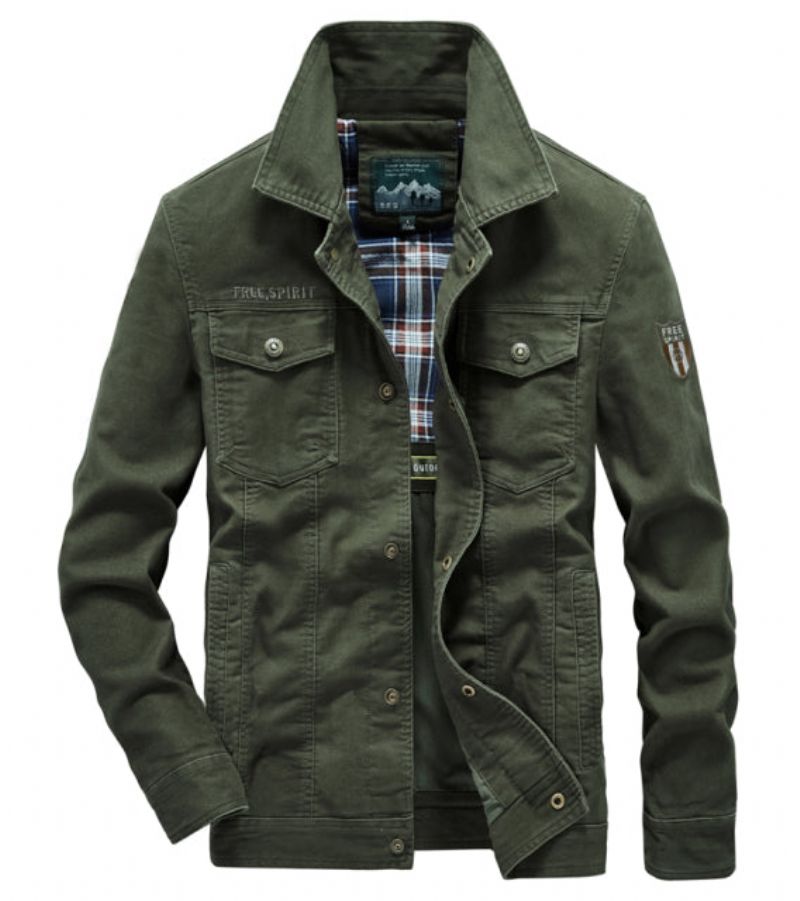 Φθινοπωρινό Βαμβακερό Military Pilot Bomber Jacket